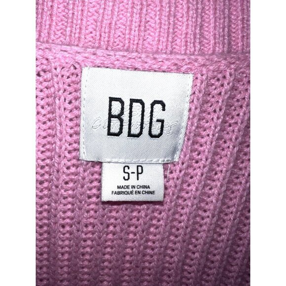 BDG Urban Outfitters Pink Cotton Blend Knit Oversized Cardigan Sweater Sz S - Picture 5 of 13